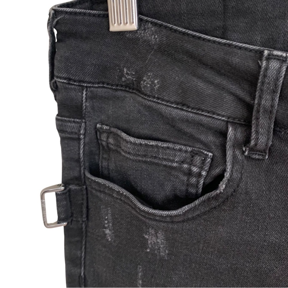 ZADIG & VOLTAIRE Eva Gris Destroy Deluxe Black Skinny Jeans Size 26 - Picture 8 of 16